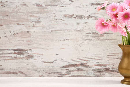 Gerbera with a large beautiful inflorescence is a wonderful decoration.の写真素材