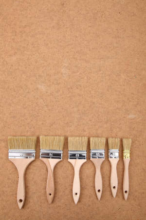 The brush is an indispensable tool for painting.の写真素材