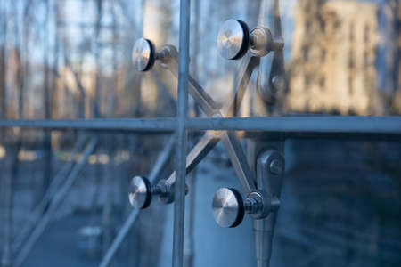 Modern building facade with its steel fittings.