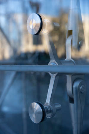 Modern building facade with its steel fittings.