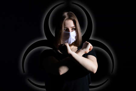 Be sure to use the necessary personal protective equipment and caution during the epidemiological condition.の写真素材