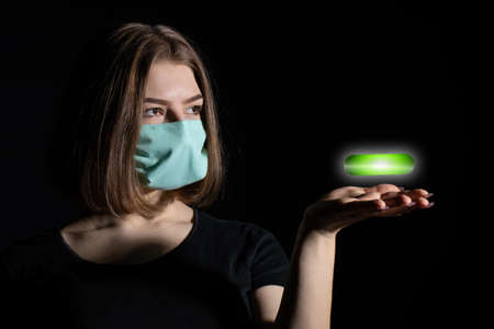 Be sure to use the necessary personal protective equipment and caution during the epidemiological condition.の写真素材