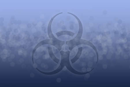 A worldwide known graphic pictogram indicating the biological contamination of a given area or...