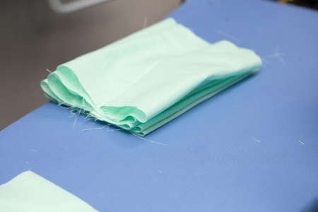 Any protective mask made of fabric must be ironed before being handed over to the customer.の写真素材