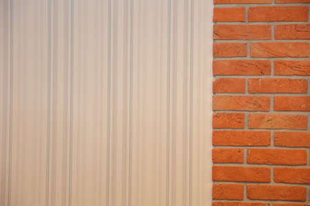 A carefully walled red brick cement mortar.