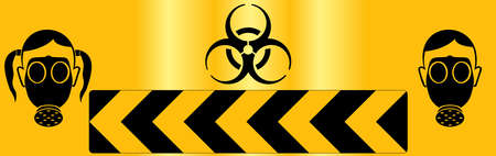 The symbol with the biohazard zone is used in places or stresses in which there is a real danger to human life.のイラスト素材