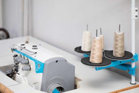 The overlock sewing machine is used to finish the edges of materials such as skirts, dresses and...