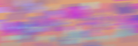 On an orange background, fuzzy smears in shades of purple and blue.