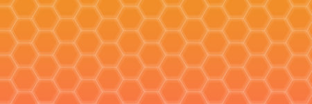 On the tonal transition of the orange color are arranged geometric figures .の写真素材