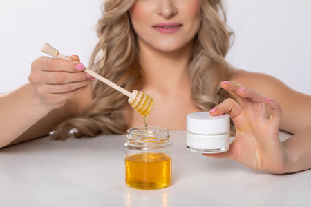 Explore the transformative Natural Beauty Rituals and the exquisite Honey Skincare Routineの写真素材