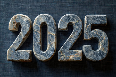 Exploring Creative and Innovative Representations of the Year 2025 in Modern Design Stylesの素材