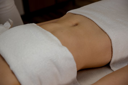 Enjoy a calming spa treatment that promotes wellness and deep relaxation for rejuvenationの写真素材