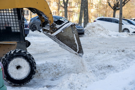 Snow Removal Equipment in Action During the Harsh Winter Months to Keep City Accessible