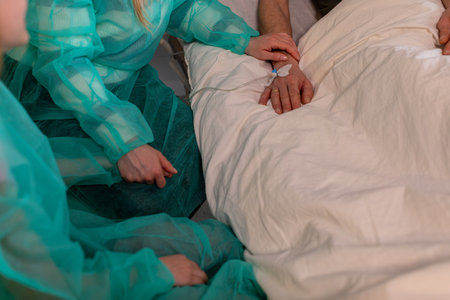 Healthcare Professionals Offering Comprehensive Care in a Hospital Environment Settingの写真素材