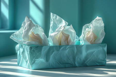 An Elegant Tissue Box designed in a Soft and Refreshing Aqua Color for your home decorの素材