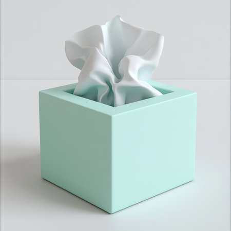 Sophisticated and Elegant Mint Tissue Box featuring Soft White Tissue for everyday useの素材