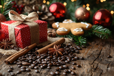 Delicious Festive Gingerbread Cookies and Beautiful Holiday Decorations with Thoughtful Giftsの素材