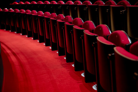Experience the exquisite elegance of theater seating within a remarkable performing arts venueの写真素材