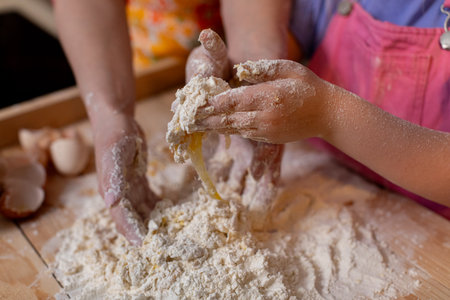Baking Together An Engaging and Fun Family Cooking Experience for Everyone to Enjoyの写真素材