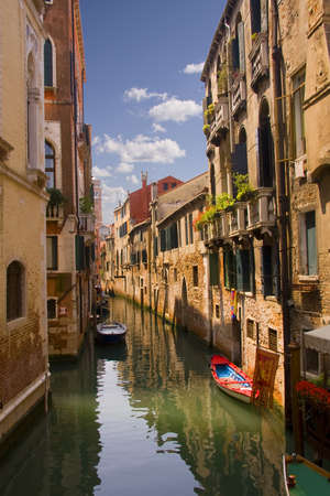 Canal view in Venice, Italyのeditorial素材