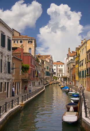 Idyllic canal view in Venice, Italyのeditorial素材