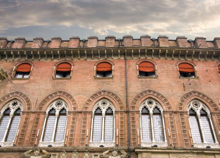 City council facade in Bologna, Italyのeditorial素材