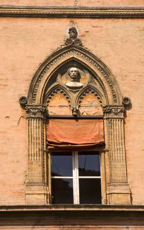 Window of city council in Bologna, Italyのeditorial素材