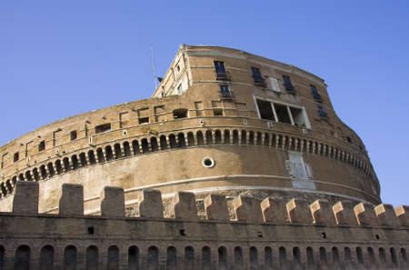 Side view of Castle Saint Angelo in Rome, Italyのeditorial素材