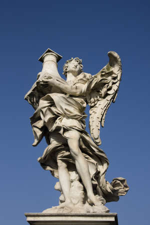 Angel statue on the St. Angelo Bridge, Rome, Italyのeditorial素材