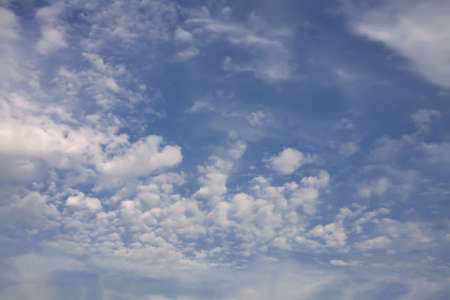 blue sky with white cloudsの写真素材
