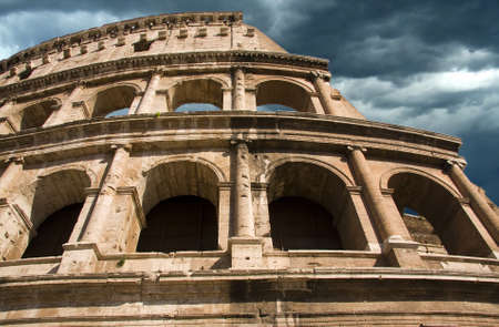Colosseum ancient amphitheatre in Rome, Italyのeditorial素材