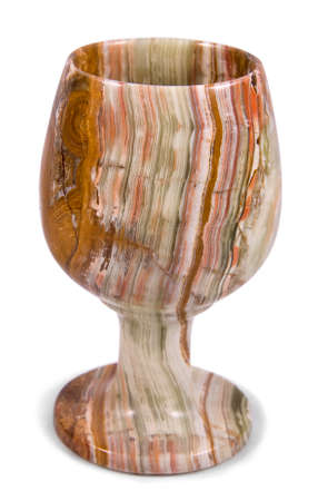 Onyx or Marble Stone Chalice or Goblet Isolated Objectの写真素材