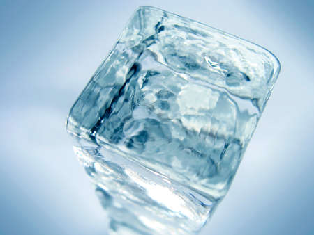Glass or Ice Translucent Cube Decorative Backgroundの写真素材