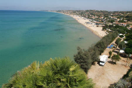 the beach of Castellammare del Golfo on Sicilyのeditorial素材
