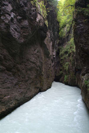 River Aare canyon on Swiss alpsの写真素材