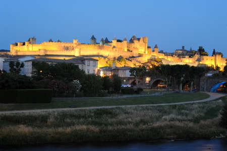 The Citadel of Carcassonne on Franceのeditorial素材
