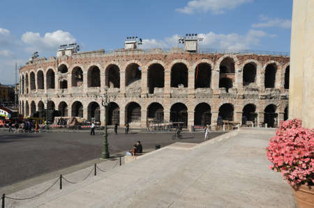 The roman arena of Verona on Italyのeditorial素材
