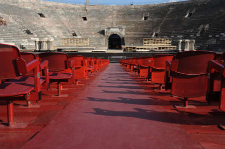 The roman arena of Verona on Italyのeditorial素材
