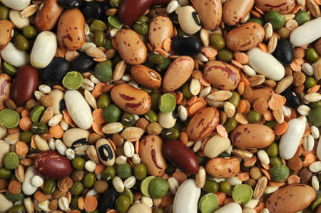 mixture of legumes vegetarian food