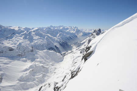 View on the Swiss alps from mount Titlis