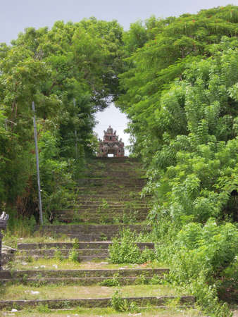 Temple at Nusa Lembongan on the island of Bali, Indonesiaの写真素材