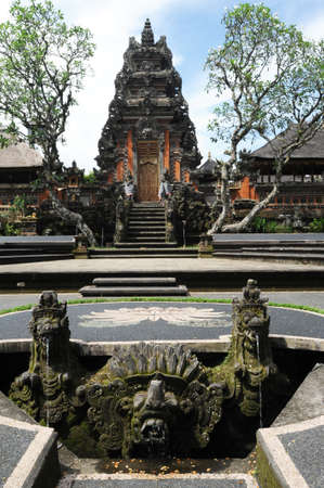 The Temple of Dalem at Ubud on the island of Bali, Indonesiaの写真素材