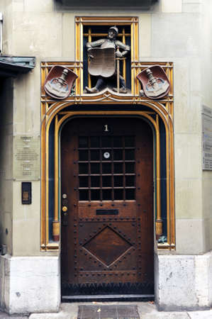 Decorated door at Bern on Switzerlandのeditorial素材