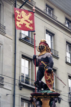Sculpture of a bear at Bern on Switzerlandのeditorial素材
