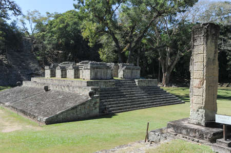The Mayan ruins of Copan on Hondurasの写真素材
