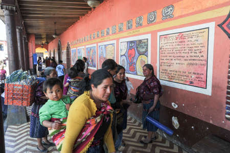 Indios at the town hall of Chchicastenango on Guatemalaのeditorial素材