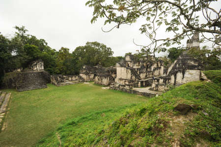 The Mayan ruins of Tikal on Guatemalaの写真素材