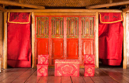 Model of an opera on Chinese Theatre in miniatureのeditorial素材