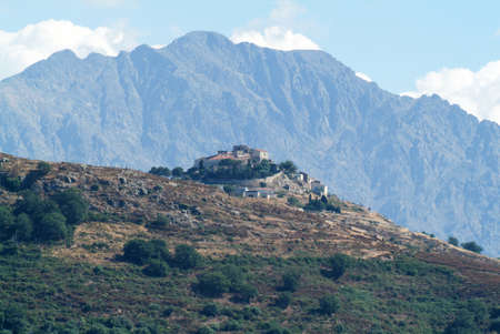 The village of San Antonio on Corsica island, Franceの写真素材