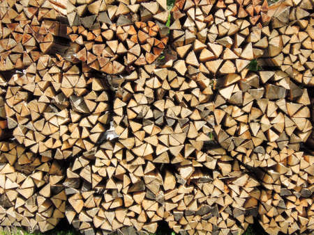Multitude of wood pieces for backgroundの写真素材